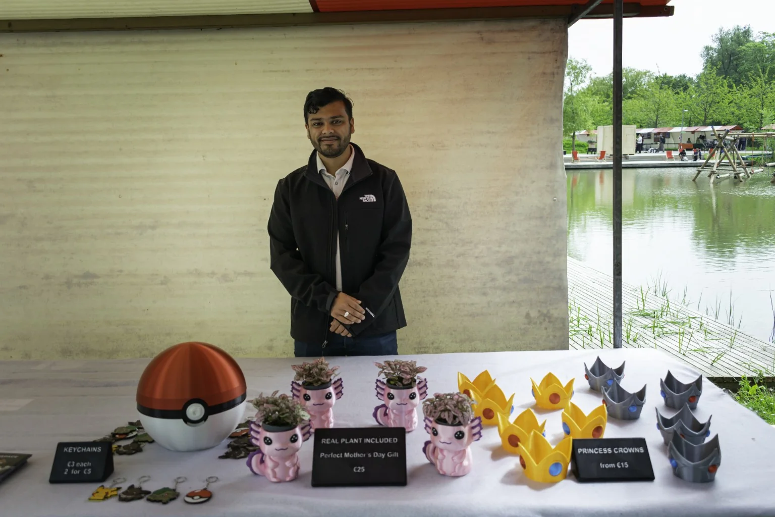 DisguisedTech stand displaying 3D-printed products at an event