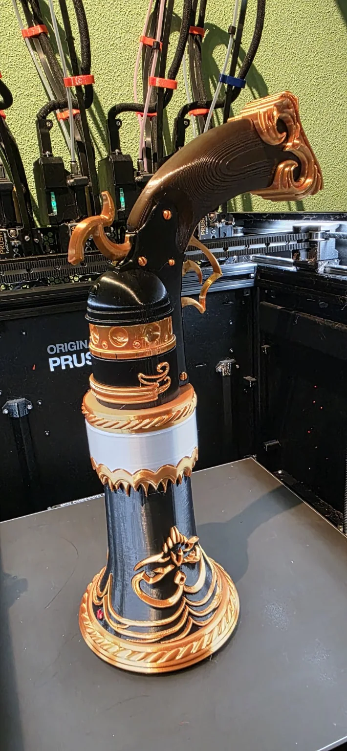 Black and gold cosplay prop project photo 2